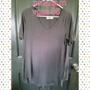 Zenana Outfitters Women's Charcoal V-Neck Tee